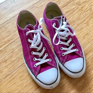 Fuschia Converse shoes - ladies size 10